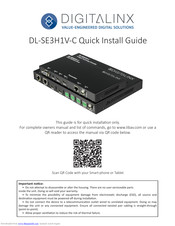 DigitaLinx DL-SE3H1V-C Quick Install Manual