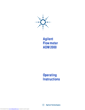 Agilent Technologies ADM2000 Operating Instructions Manual