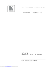 Kramer VP-473 User Manual