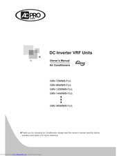 ACPro GMV-360WM/B-FU Owner's Manual