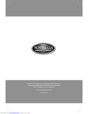 Nostalgia Electrics CAM800 Instructions & Recipes