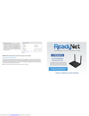 ReadyNet LTE520 Quick Installation Manual