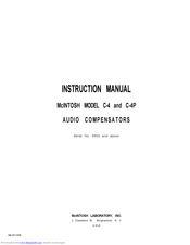 McIntosh C-4P Instruction Manual