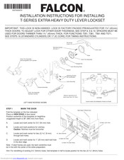 Falcon T351 Installation Instructions Manual