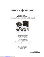 Microframe Corporation 3500 series Installation Manual