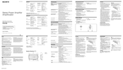 Sony XM-GTX6020 Operating Instructions