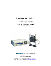 Sutter Instrument Lambda 10-2S Operation Manuals