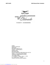 MOTO GUZZI V850 Eldorado Riders Handbook