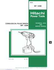 Hitachi WP 12DM Service Manual