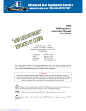 QuadTech, Inc. 1880 Instruction Manual