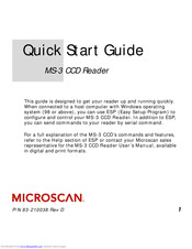 Microscan MS-3 CCD Quick Start Manual