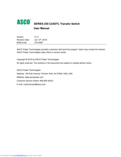 ASCO POWER TECHNOLOGIES C2ADTL User Manual