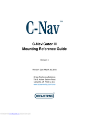 C-Nav C-NaviGator III Reference Manual