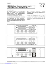 Snell & Wilcox IQBADX-2A-D Manual