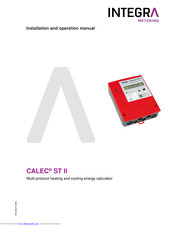 Integra CALEC ST II Installation And Operation Manual