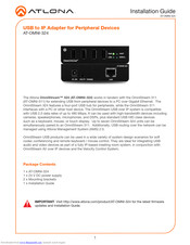 Atlona OmniStream USB 311 Installation Manual