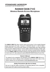 Standart Horizon SSM-71H Owner's Manual