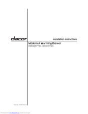Dacor DWR30M977WM Installation Instructions Manual