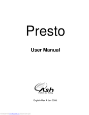 Ash Presto User Manual