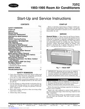 Carrier 73TCA006121D Start-Up And Service Instructions