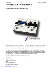 Two notes Audio Engineering Torpedo C.A.B. User Manual