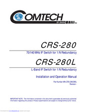 Comtech Ef Data CRS-280L Installation And Operation Manual