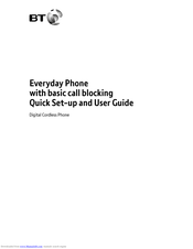 BT Everyday Phone Quick Setup And User Manual