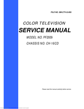 Changhong Electric PF2939 Service Manual