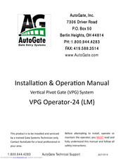 AutoGate VPG-24 (LM) Installation & Operation Manual