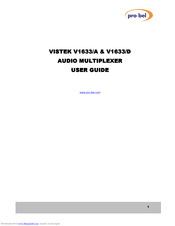 pro-bel VISTEK V1633/A User Manual