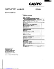 Sanyo EM-V890 Instruction Manual