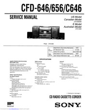 Sony CFD-656 Service Manual