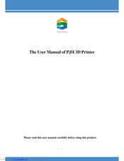 Panjing3D PJII User Manual