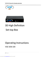 VTL VOZ 3DB-100 Operating Instructions Manual