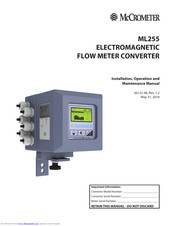 McCrometer ML255 Installation, Operation And Maintenance Manual