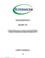 Supermicro SUPERSERVER 6018R-TD User Manual