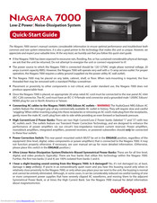 AudioQuest Niagara 7000 Quick Start Manual