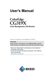 Eizo ColorEdge CG319X User Manual