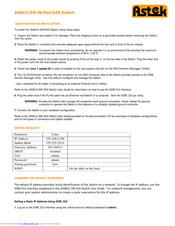 ASTEK A54812-SW Quick Installation