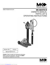 MK Diamond Products MK-Manta III Owner's Manual