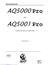 Quest Engineering AQ5000 Pro Instructions Manual