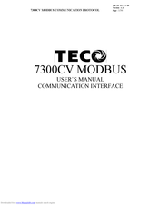 TECO 7300CV User Manual