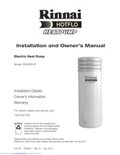 Rinnai RIN250EHP Installation And Owner's Manual