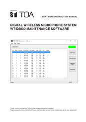 Toa WT-D5800 Software Instruction Manual