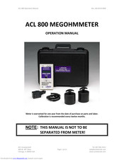 ACL 800 Operation Manual