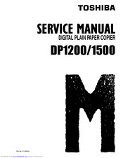 Toshiba DP1500 Service Manual