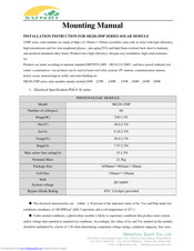 SUNRI SOLAR SR220-250P SERIES Mounting Manual