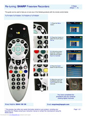 Sharp TU-TV322H Tuning Manual