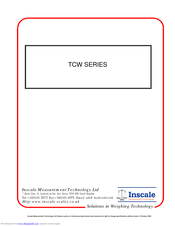 Inscale TCW 3 Operator's Manual