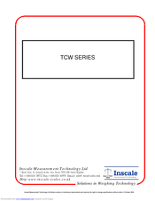 Inscale TCW 30 Operator's Manual